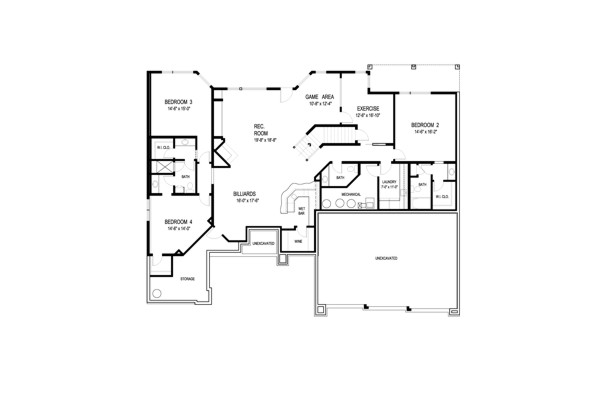 Lower Level Floorplan image of Copper Oaks House Plan